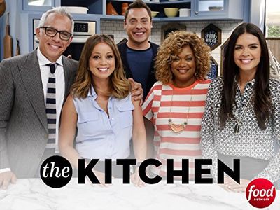 Marcela Valladolid, Katie Lee, Sunny Anderson, Geoffrey Zakarian, and Jeff Mauro in The Kitchen (2014)