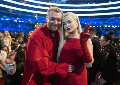 Sam Smith and Kim Petras at an event for The 65th Annual Grammy Awards (2023)