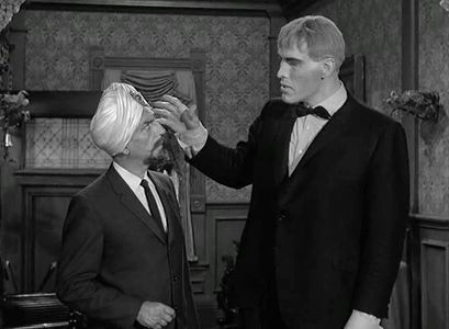 Jan Arvan and Ted Cassidy in The Addams Family (1964)