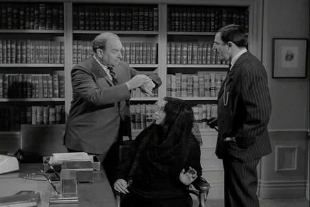 John Astin, Parley Baer, and Carolyn Jones in The Addams Family (1964)