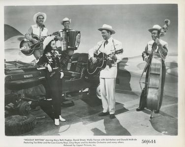 The Cass County Boys, Bert Dodson, Fred S. Martin, Tex Ritter, Jerry Scoggins, and Gloria Grey in Holiday Rhythm (1950)