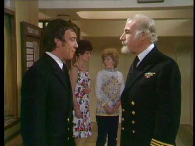 Ernest Clark and Robin Nedwell in Doctor at Sea (1974)