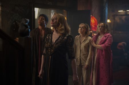 Miranda Otto, Lucy Davis, Kiernan Shipka, and Chance Perdomo in Chilling Adventures of Sabrina (2018)