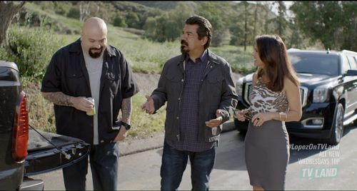 Jacqueline Obradors, George Lopez, and Anthony 'Citric' Campos in Lopez (2016)