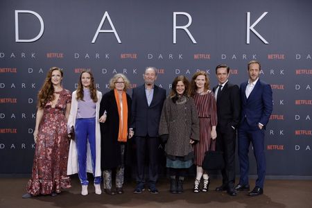 Stephan Kampwirth and Deborah Kaufmann at an event for Dark (2017)