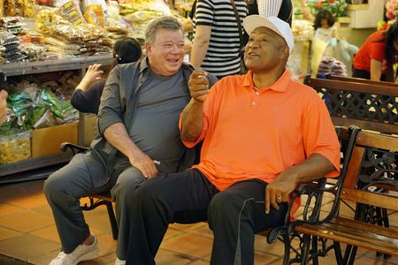 William Shatner and George Foreman in Better Late Than Never (2016)