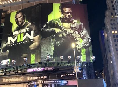 Call of Duty: Modern Warfare II billboard in Times Square, New York.
