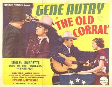 Gene Autry, Cornelius Keefe, and Irene Manning in The Old Corral (1936)