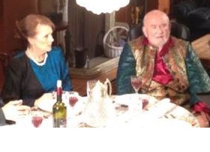 Pamela Clay as Lynn Rodgers with Ed Asner as Ace Rogers in Citizens United