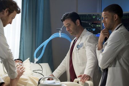 Nick Gehlfuss, Colin Donnell, Steve Casillas, and Roland Buck III in Chicago Med (2015)