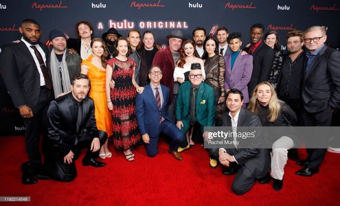 Rebeca Robles with the cast and creative team of Hulu's REPRISAL.