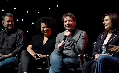 Kathleen Kennedy, John Knoll, Kiri Hart, and Gareth Edwards at an event for Rogue One: A Star Wars Story (2016)