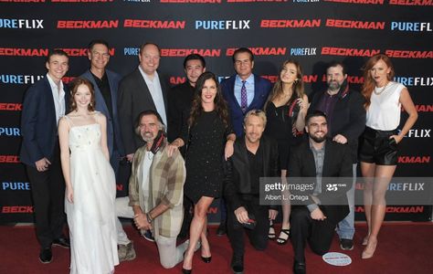 at a premiere for Beckman
