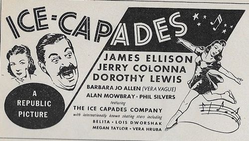 Barbara Jo Allen, Belita, and Jerry Colonna in Ice-Capades (1941)