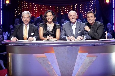 Carrie Ann Inaba, Bruno Tonioli, Len Goodman, and Donnie Burns in Dancing with the Stars (2005)