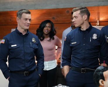 Peter Krause and Oliver Stark in 9-1-1 (2018)