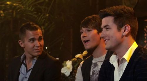 Carlos PenaVega, James Maslow, and Logan Henderson in Big Time Rush (2009)