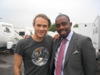 Charles Venn and the late Heath Ledger on the set of The Dark Knight