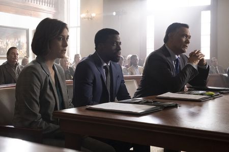 Jimmy Smits, Caitlin McGee, and Michael Luwoye in Bluff City Law (2019)