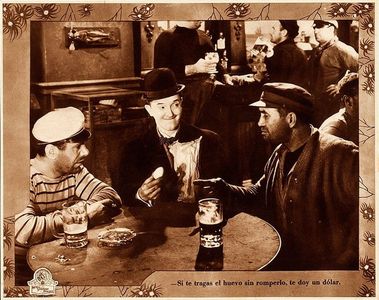 Charlie Hall, Stan Laurel, and Leo Willis in The Live Ghost (1934)