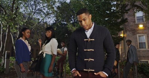 Brandon P Bell, Nia Jervier, and Teyonah Parris in Dear White People (2014)