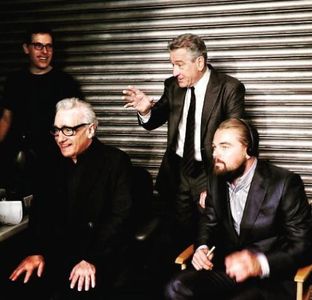 Robert De Niro, Leonardo DiCaprio, Martin Scorsese, and Rodrigo Prieto in The Audition (2015)