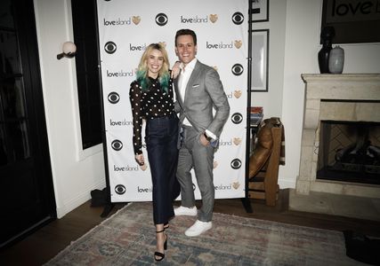 The Narrator of Love Island USA Matthew Hoffman, and Host Arielle Vandenberg arrives at the Love Island Reunion in West 