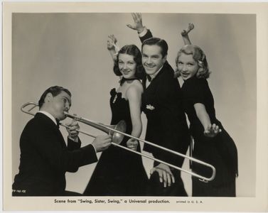 Johnny Downs, Kathryn Kane, Eddie Quillan, and Edna Sedgewick in Swing, Sister, Swing (1938)
