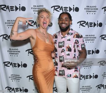 Kat Cunning and Daniel Augustin at the Raedio soundtrack release party for RapSh!t