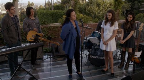 Rosie O'Donnell, Jordan Rodrigues, Maia Mitchell, and David Lambert in The Fosters (2013)