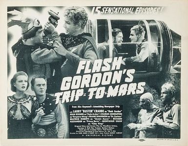 Buster Crabbe, Donald Kerr, Kane Richmond, Jean Rogers, Frank Shannon, and C. Montague Shaw in Flash Gordon's Trip to Ma