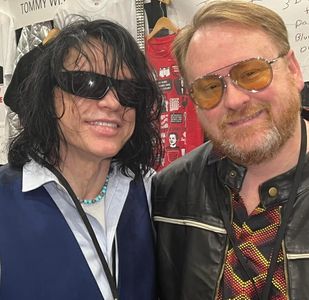 Actors Tommy Wiseau and Greg Tally at LA Comic Con, 2023.