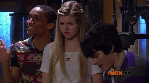 Ana Mulvoy Ten, Brad Kavanagh, and Alex Sawyer in House of Anubis (2011)