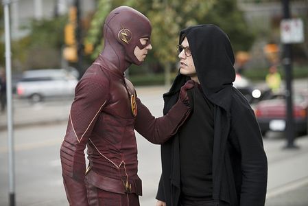 Grant Gustin and Andy Mientus in The Flash (2014)