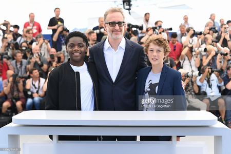 CANNES, FRANCE - MAY 20: (L to R) Jaylin Webb, Director James Gray, and Michael Banks Repeta attend the photocall for 