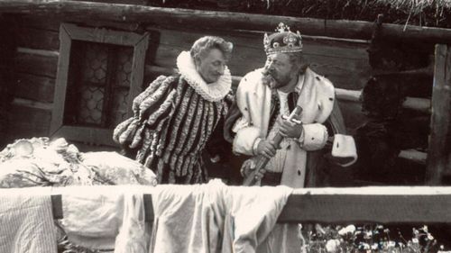 Vlasta Burian and Jan Werich in There Was Once a King... (1955)