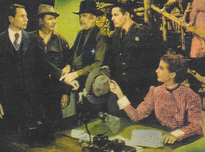 Robert Fiske, Tom Keene, Kathryn Keys, Lee Phelps, and Slim Whitaker in Raw Timber (1937)