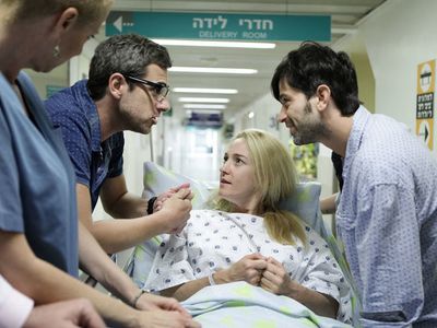 Yehuda Levi, Yiftach Klein, and Maya Dagan in Mom and Dads (2012)