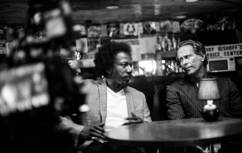 Photo still of Steven Weber and Tomas Boykin on the set of Allan the Dog