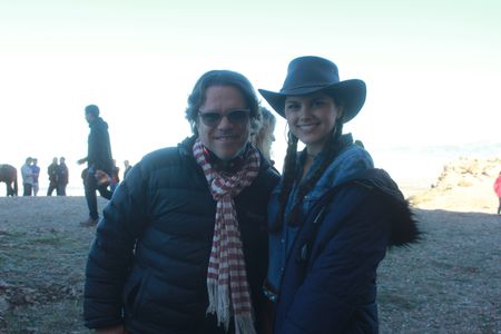 Fallon Smythe with Director Carlos Gonzalez on the set of Lost in the West. Mardrid, Spain