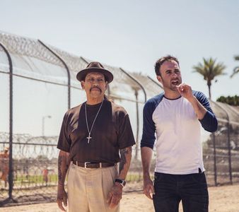 Danny Trejo and Brett Harvey filming at Arizona State Prison
