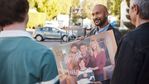 Johnny Knoxville, Calum Worthy, and Keegan-Michael Key in Reboot (2022)