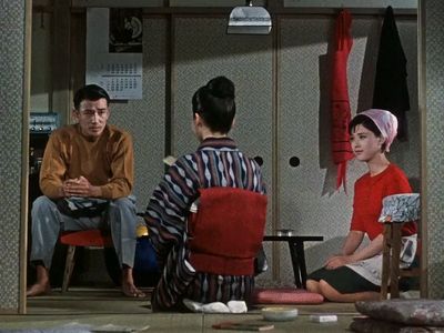 Shima Iwashita, Mariko Okada, and Keiji Sada in An Autumn Afternoon (1962)