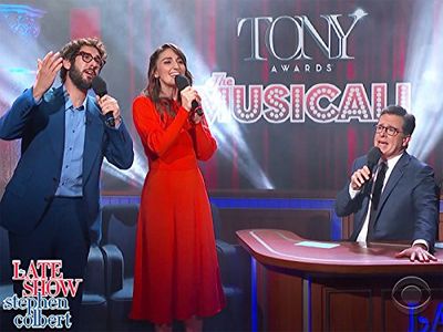 Stephen Colbert, Josh Groban, and Sara Bareilles in The Late Show with Stephen Colbert (2015)