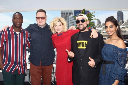 Kevin Smith, Chris Chibnall, Jodie Whittaker, Tosin Cole, and Mandip Gill at an event for Doctor Who (2005)
