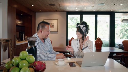 Christine Chiu and Gabriel Chiu in Bling Empire (2021)