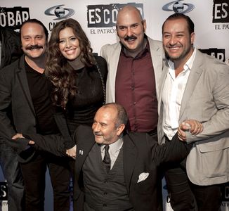 César Mora, Andrés Parra, Christian Tappan, and Rodolfo Silva at an event for Pablo Escobar: El Patrón del Mal (2012)