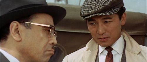 Kenzô Tabu and Akira Takarada in Mothra vs. Godzilla (1964)