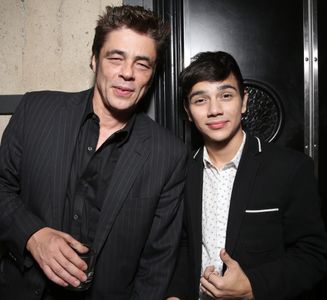 Benicio Del Toro and Micke Moreno at an event for Escobar: Paradise Lost (2014)