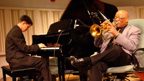 Clark Terry and Justin Kauflin in Keep on Keepin' On (2014)